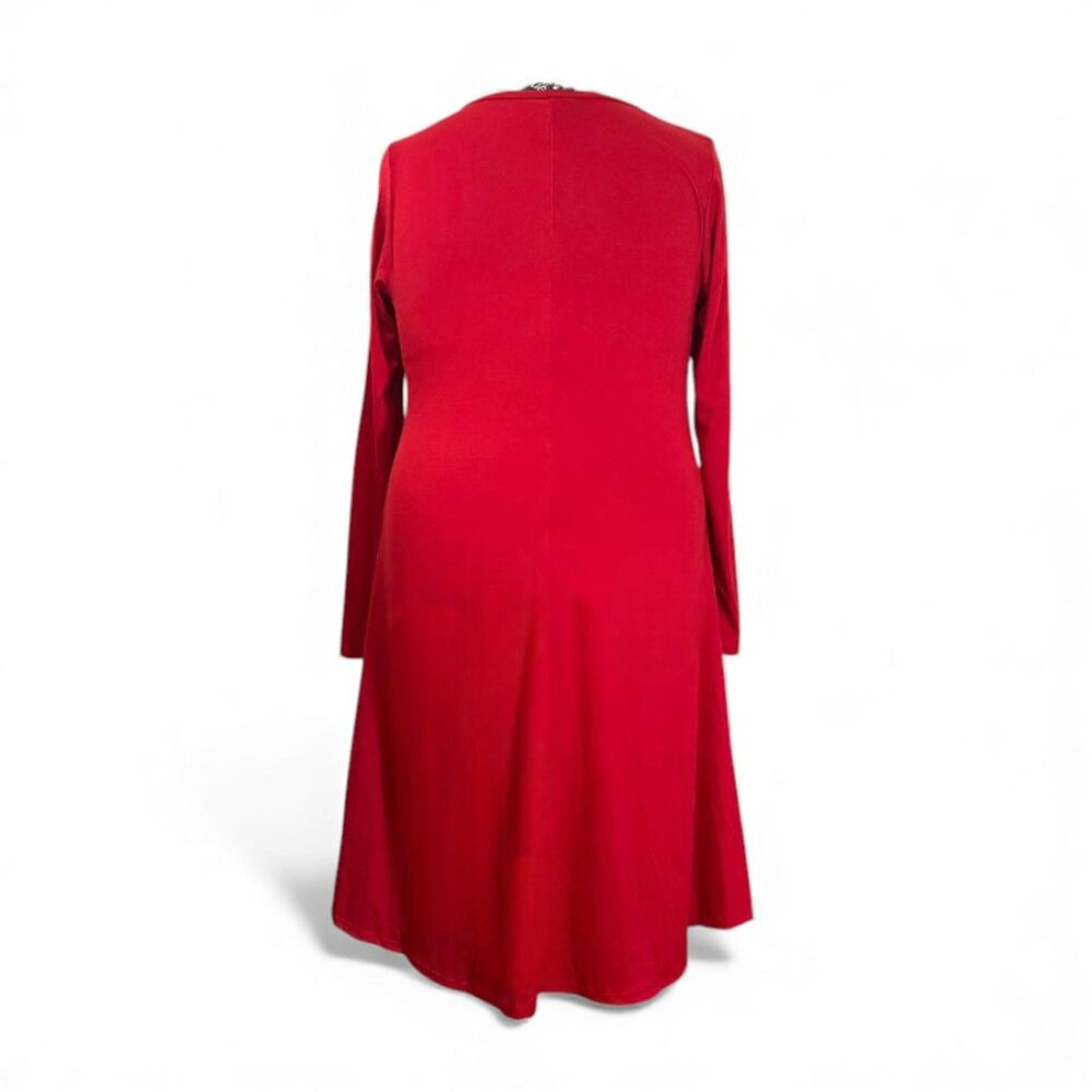 24seven Comfort Apparel Plus Size Long Sleeve Flared T-Shirt Dress, NWT! Size 1X - Picture 3 of 7